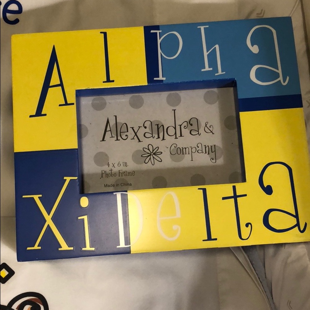 Alpha Xi Delta picture frame & pillow case